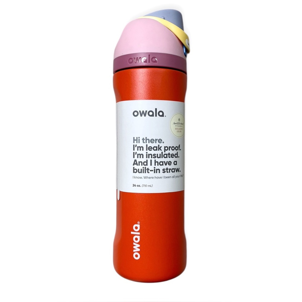 NWT Owala 24 oz. FreeSip Stainless Steel Water Bottle- “Fruit Tart” Color Combo